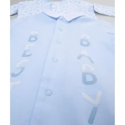 Pack de 2 pijamas azules y blancos con inscripciones