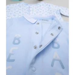 Pack de 2 pijamas azules y blancos con inscripciones