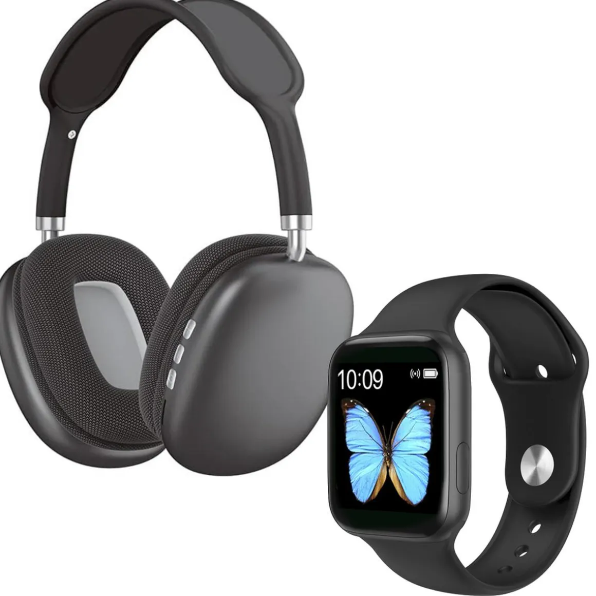 Pack Smartwatch + Auriculares Negro