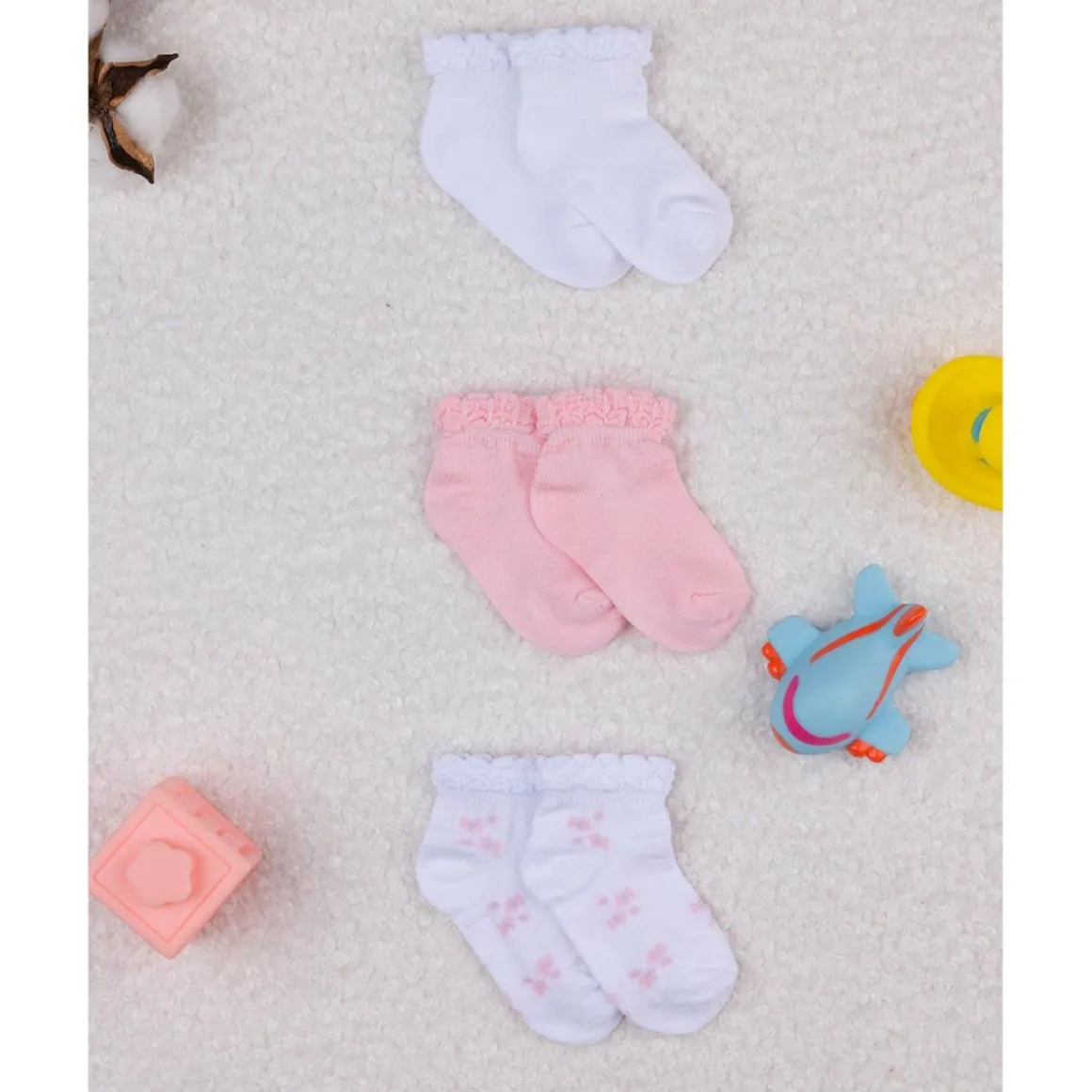 Pack x3 calcetines cortos de algodón