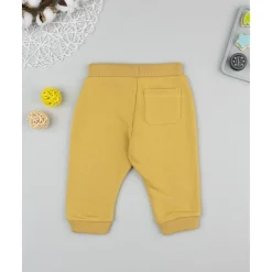 Pantalón bebé amarillo ocre felpado