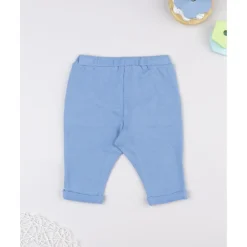 Pantalón bebé azul de punto