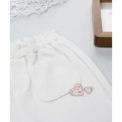 Pantalón de pana blanco para niña