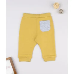 Pantalón felpado amarillo "Dinosaur" para niño