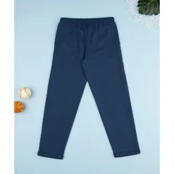 Pantalón felpado azul para niña