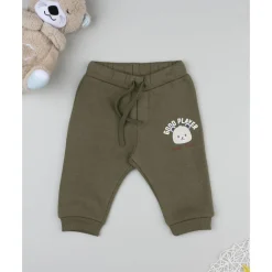 Pantalón felpado verde militar para niño