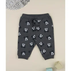 Pantalón gris de niño en felpa con estampado de Mickey Mouse
