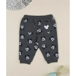 Pantalón gris de niño en felpa con estampado de Mickey Mouse