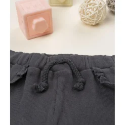 Pantalón niña gris antracita en punto suave