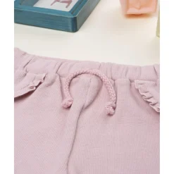 Pantalón niña rosa en punto suave