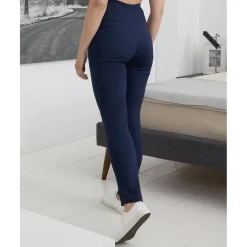 Pantalón premamá con banda alta de canalé