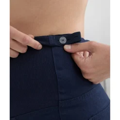 Pantalón premamá con banda alta de canalé