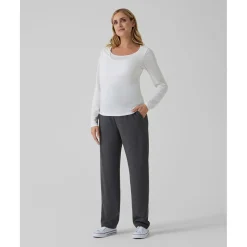 Pantalón premamá de felpa modal gris