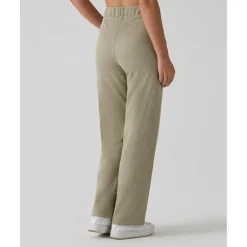 Pantalón premamá de pierna ancha verde “fake tricot”