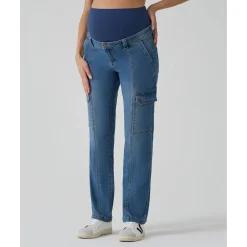 Pantalón premamá denim cargo