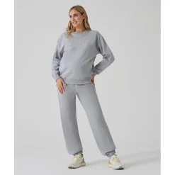 Pantalón premamá gris en felpa