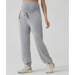 Pantalón premamá gris en felpa