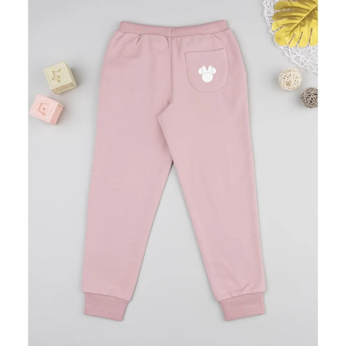 Pantalón rosa para niña con estampado de Minnie