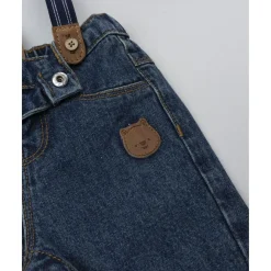 Pantalón vaquero con tirantes para bebé niño