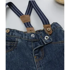 Pantalón vaquero con tirantes para bebé niño