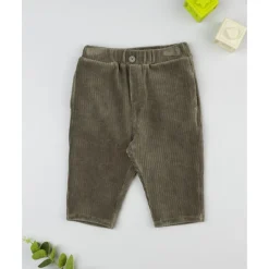 Pantalón velour niño verde