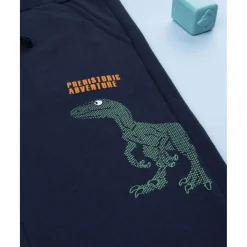 Pantalones niño azul estampado relieve