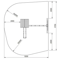Parque infantil Carlit de madera columpios y tobogán