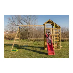 Parque juegos infantil de madera Teide XL con columpio doble