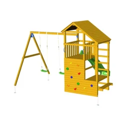 Parque juegos infantil de madera Teide XL con columpio doble