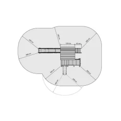 Parque juegos infantil de madera Penthouse XL con columpio doble