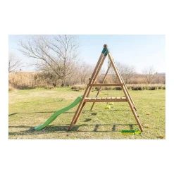 Parque juegos infantil de madera Milos con asiento para bebé