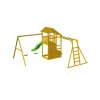 Parque juegos infantil de madera Teide XL con puente y columpio doble