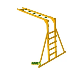 Parque juegos infantil de madera Teide XL con puente y columpio doble