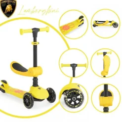 Patinete Lamborghini 2 en 1 - Amarillo