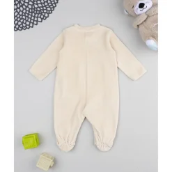 Pelele bebé beige jirafa/león