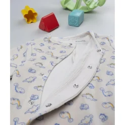 Pelele beige de niño con dinosaurios