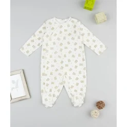 Pelele blanco de niño con estampado allover