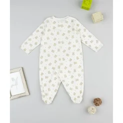Pelele blanco de niño con estampado allover