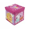Peppa Pig - Asiento plegable guardatodo textil cuadrado 30x30x30cm Peppa Pig ㅤ