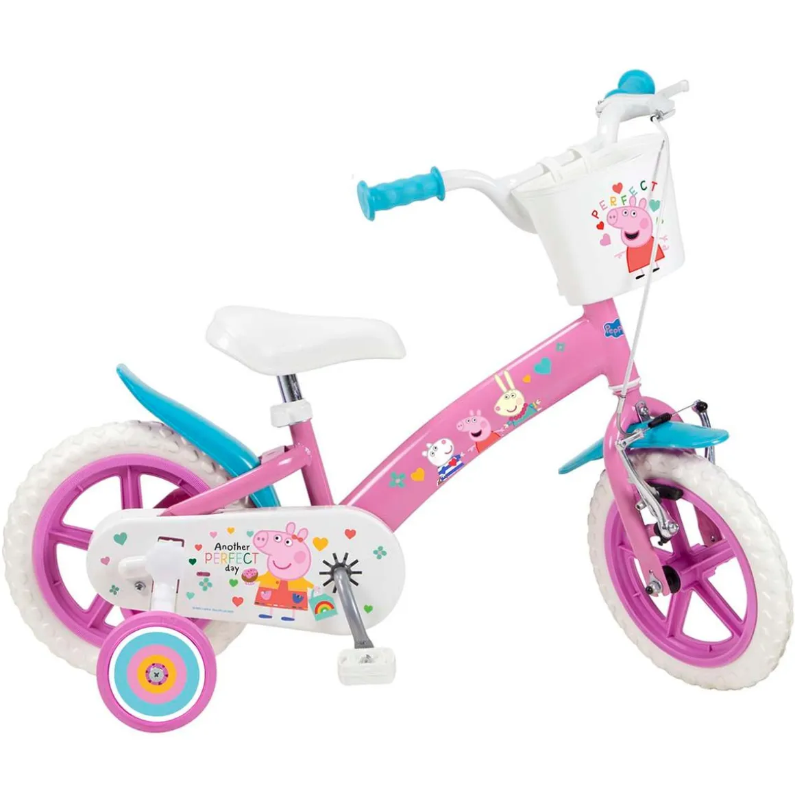 Peppa Pig - Bicicleta rosa 12 pulgadas