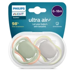 Philips Avent - 2 chupetes Ultra Air Neutro (6-18m)