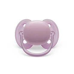 Philips Avent - Chupetes ultra suaves para bebés de 6-18 meses, morado/naranja (2 unidades)