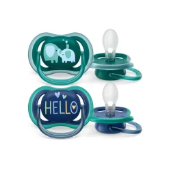 Philips Avent - Chupetes ultra air verde/azul 18+ meses
