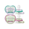 Philips Avent - Chupetes ultra air night time 0-6 meses decoración mariposa/sueños