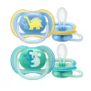 Philips Avent - Chupetes Ultra Air verde y azul +18 meses