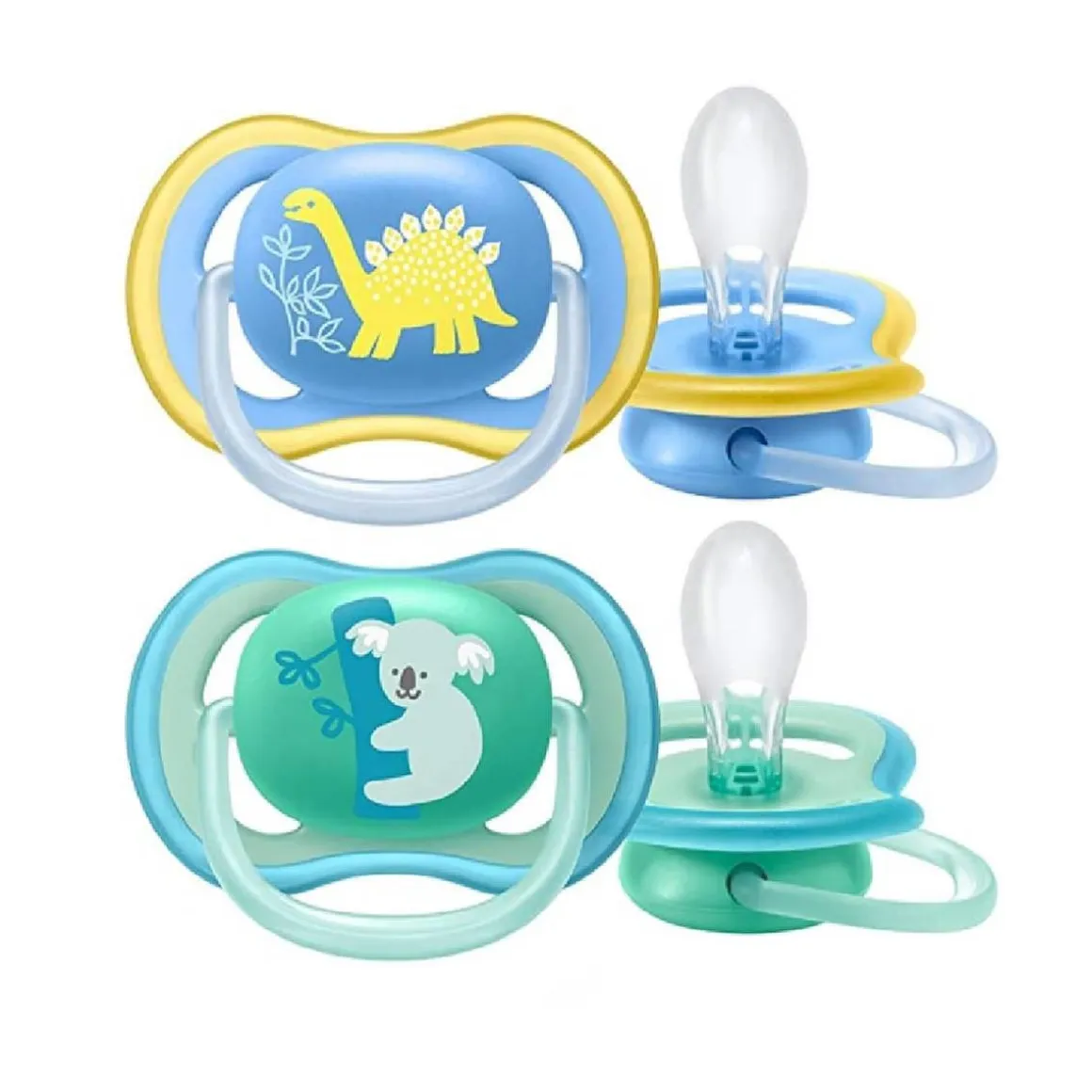 Philips Avent - Chupetes Ultra Air verde y azul +18 meses