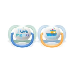 Philips Avent - Pack 2 chupetes ultra air collection 0-6m azul - Mamá