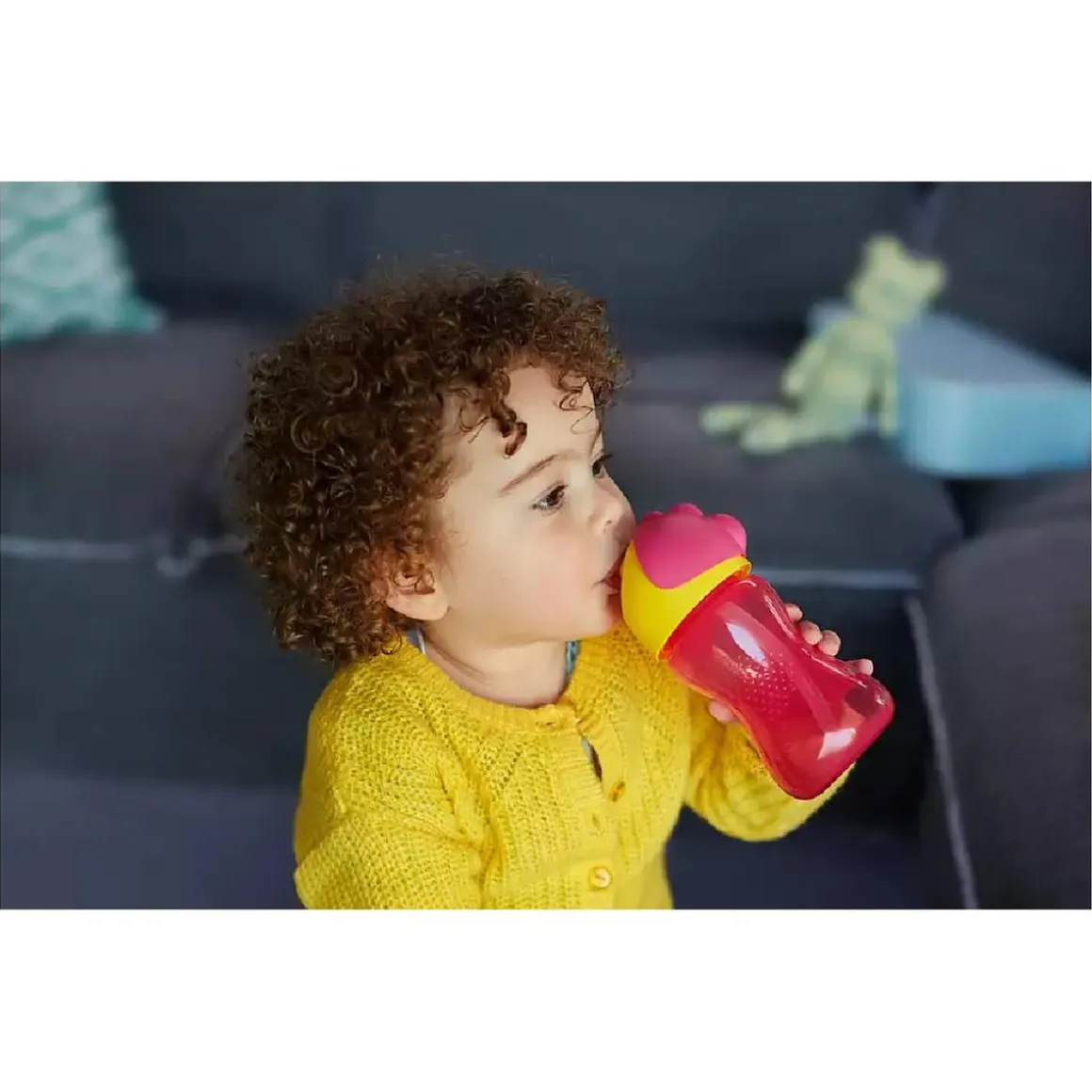 Philips Avent - Vaso rosa con pajita 300 ml +12 meses