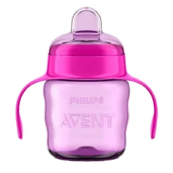 Philips Avent - Vaso rosa 200 ml boquilla blanda +6 meses
