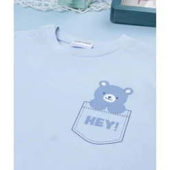 Pijama dos piezas niño azul noche ositos